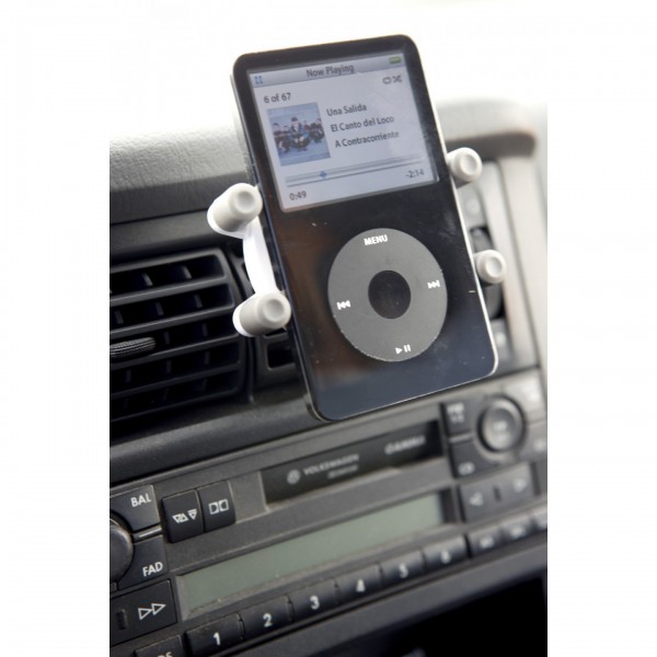 Soporte giratorio para iPod, PDA y móvil blanco